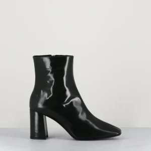 Boots en cuir glacé vert bouteille - 2538 VERDE