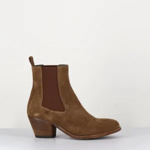 Boots chelsea en daim camel esprit santiag - SHERRY 002 TOSCANO