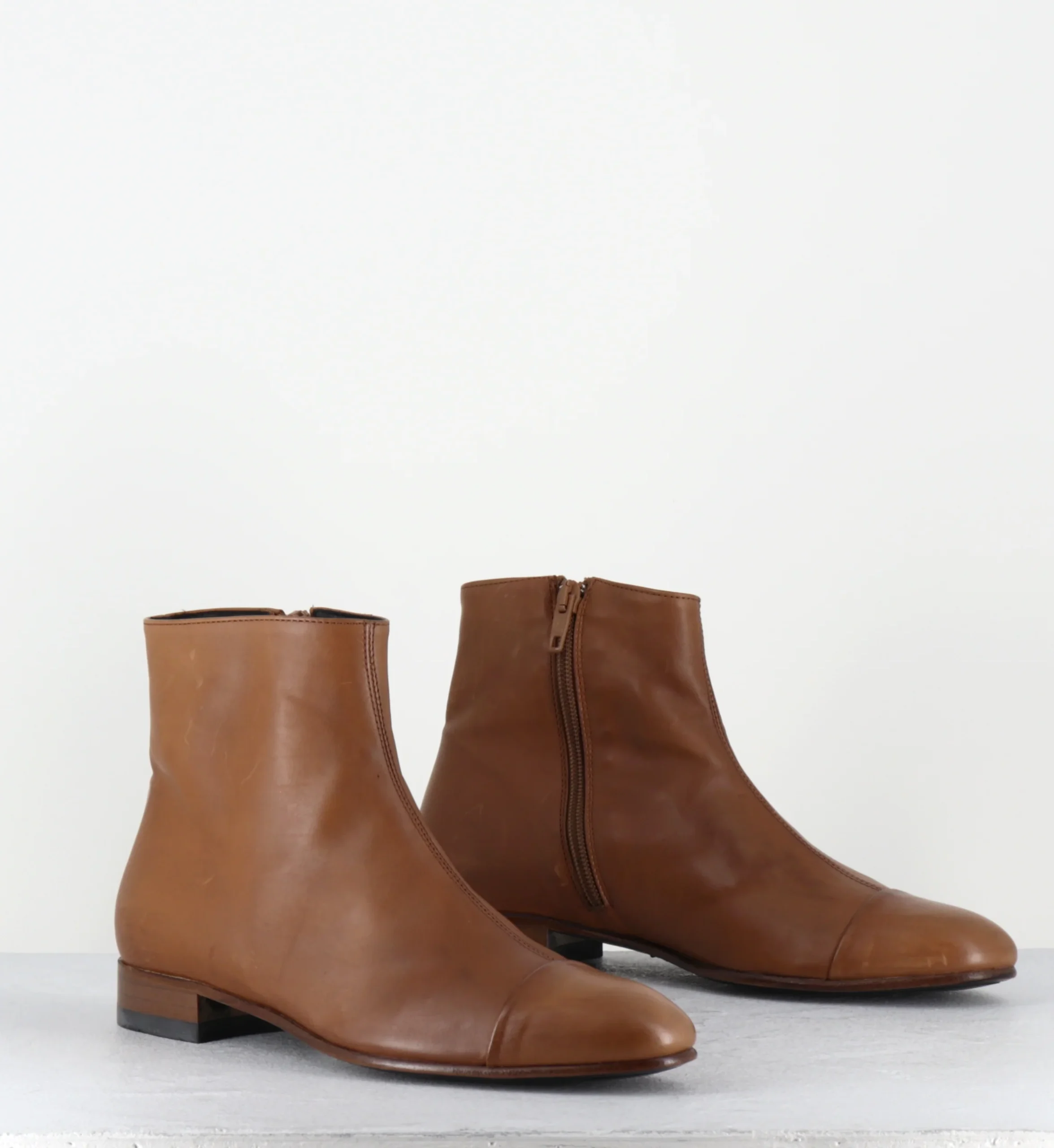 Boots 60s en cuir camel souple - ANDY CALF CAMEL – Image 7