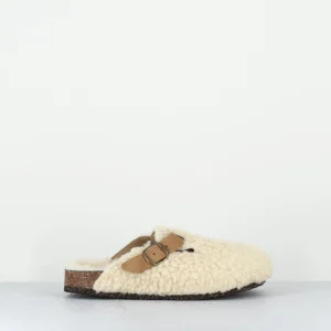 Sabots plats mouton beige - 230-BI MOUTON CHAMPAGNE