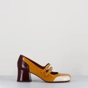 Babies petit talon look vintage vernis multi jaune  - MAIME44 FERRARI SUN