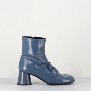 Boots mocassins en cuir bleu gris - DANI05 GRISAGLIA