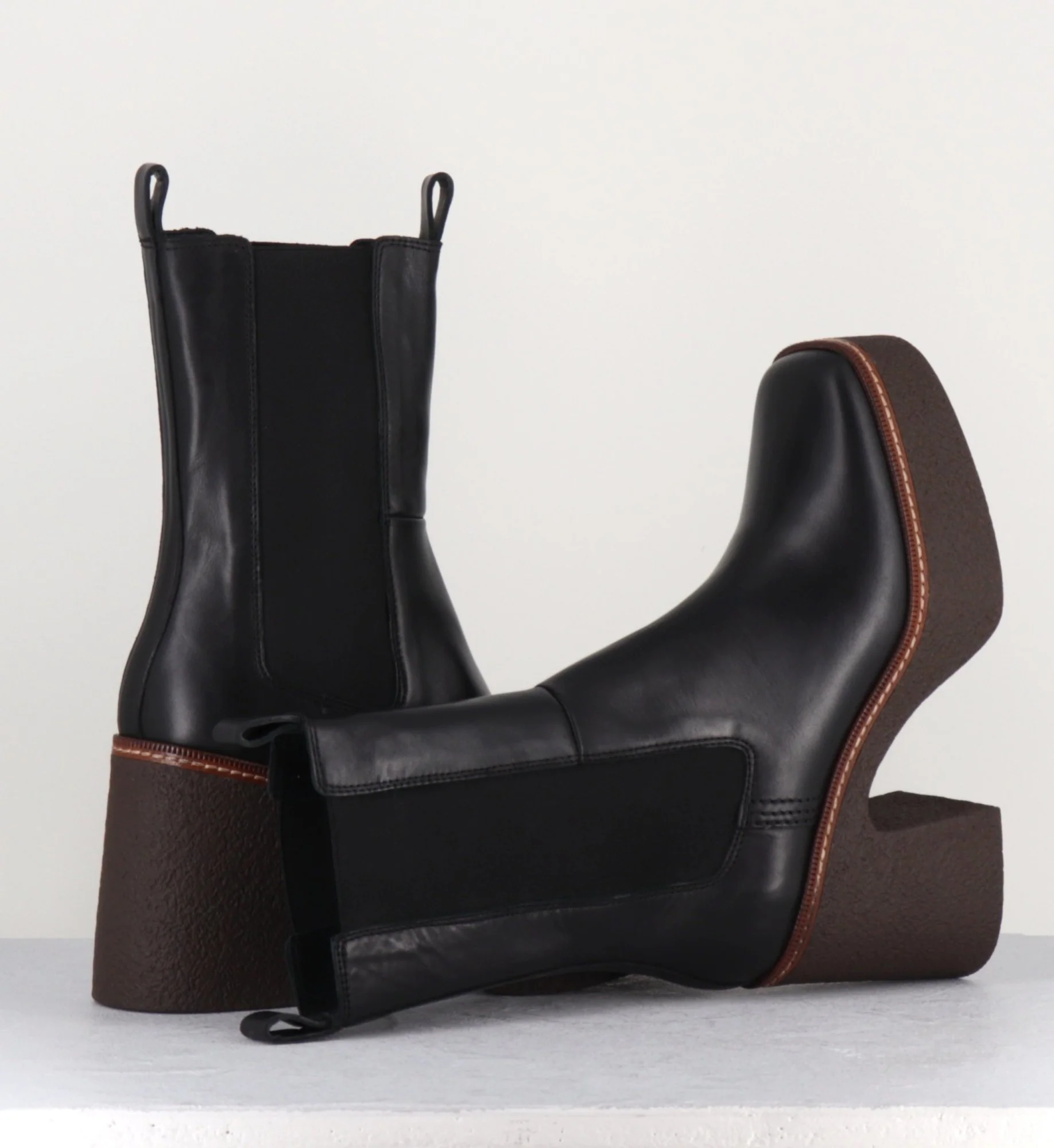 70's platforms boots à élastiques - CARLA21 NERO – Image 5