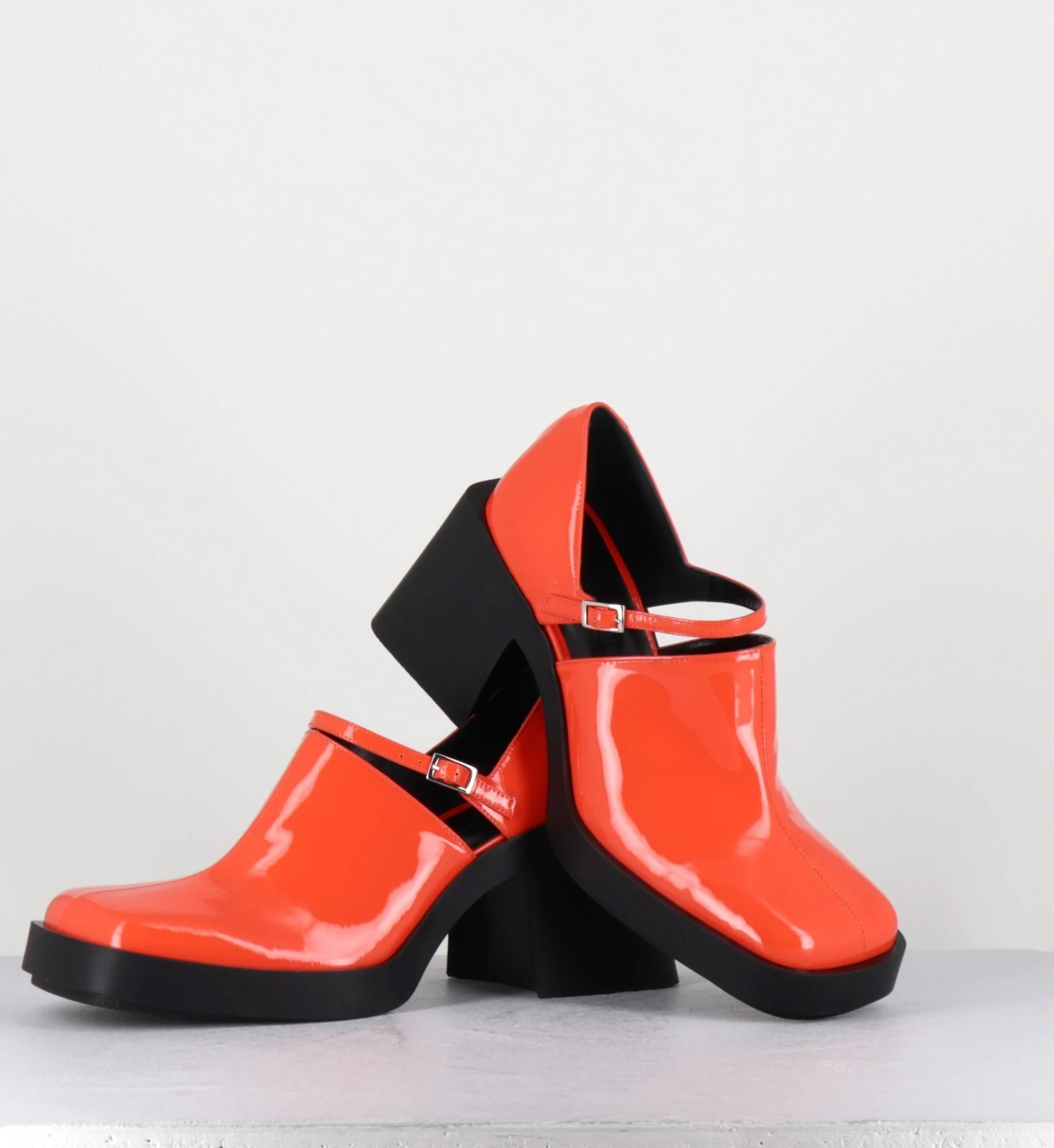 90s Mary-Jane en cuir vernis orange - KIM ORANGE PATENT – Image 7