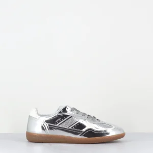 TB.490 RIFE SHIMMER SILVER CREAM LEATHER SNEAKERS
