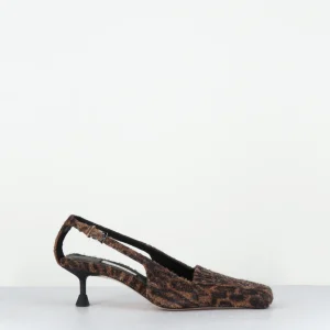 Escarpins léopard bout carré petit talon - ADAL ANIMAL PRINT