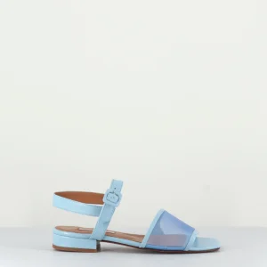 Sandales cuir & mesh bleu - MARINI MESH CUIR