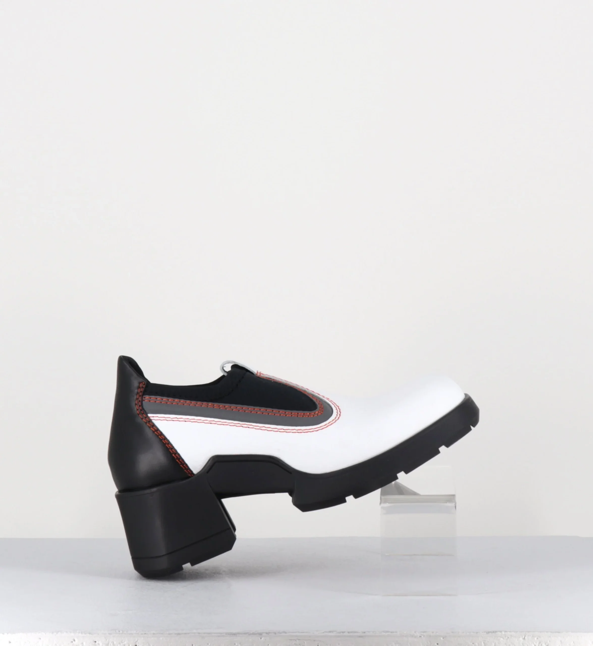 90s futuristic shoes cuir blanc & lycra - KUDA WHITE BOOTS – Image 6