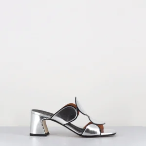 Mules 60s en cuir miroir argent - BRESSA SPECCHIO ARGENTO