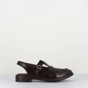 Chaussures Mary-Jane slingback en cuir marron tressé - LEX537 CORTECCIA