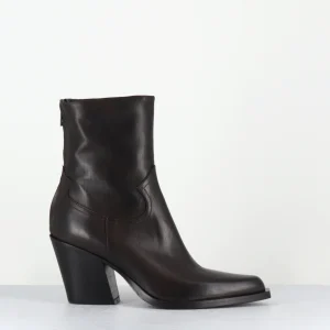 Santiags talon haut en cuir marrron souple - DESI25 FULAR T.MORO