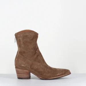 Boots esprit santiag en daim souple camel - VENERE 48035 FARRO