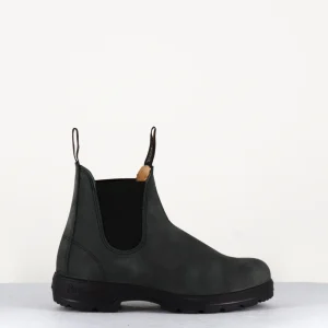 Classic Chelsea Boots en cuir nubuck noir - 587 RUSTIC BLACK
