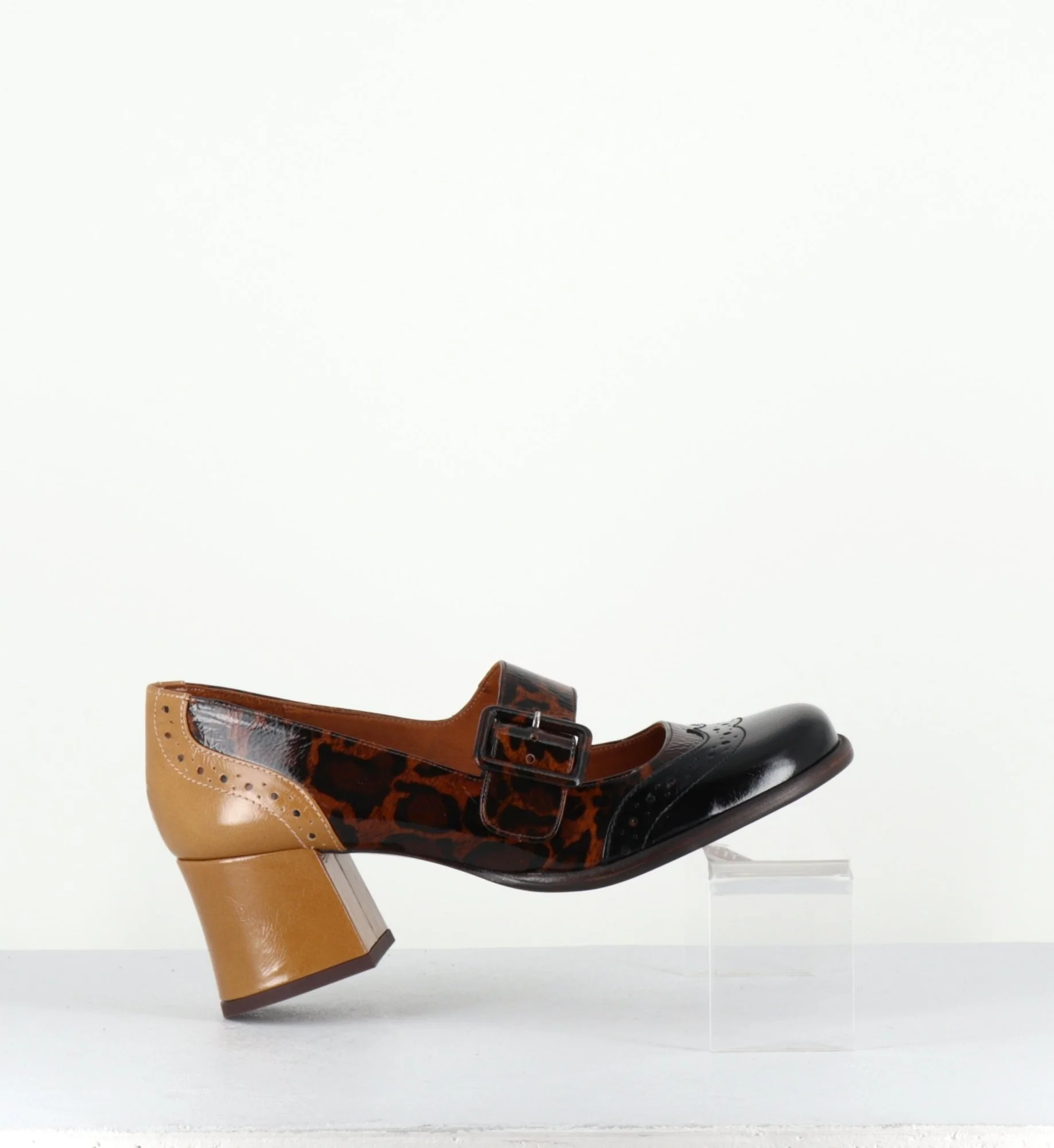 Babies petit talon cuir effet vernis léopard multi - MEYKO MASERATI NEGRO – Image 8