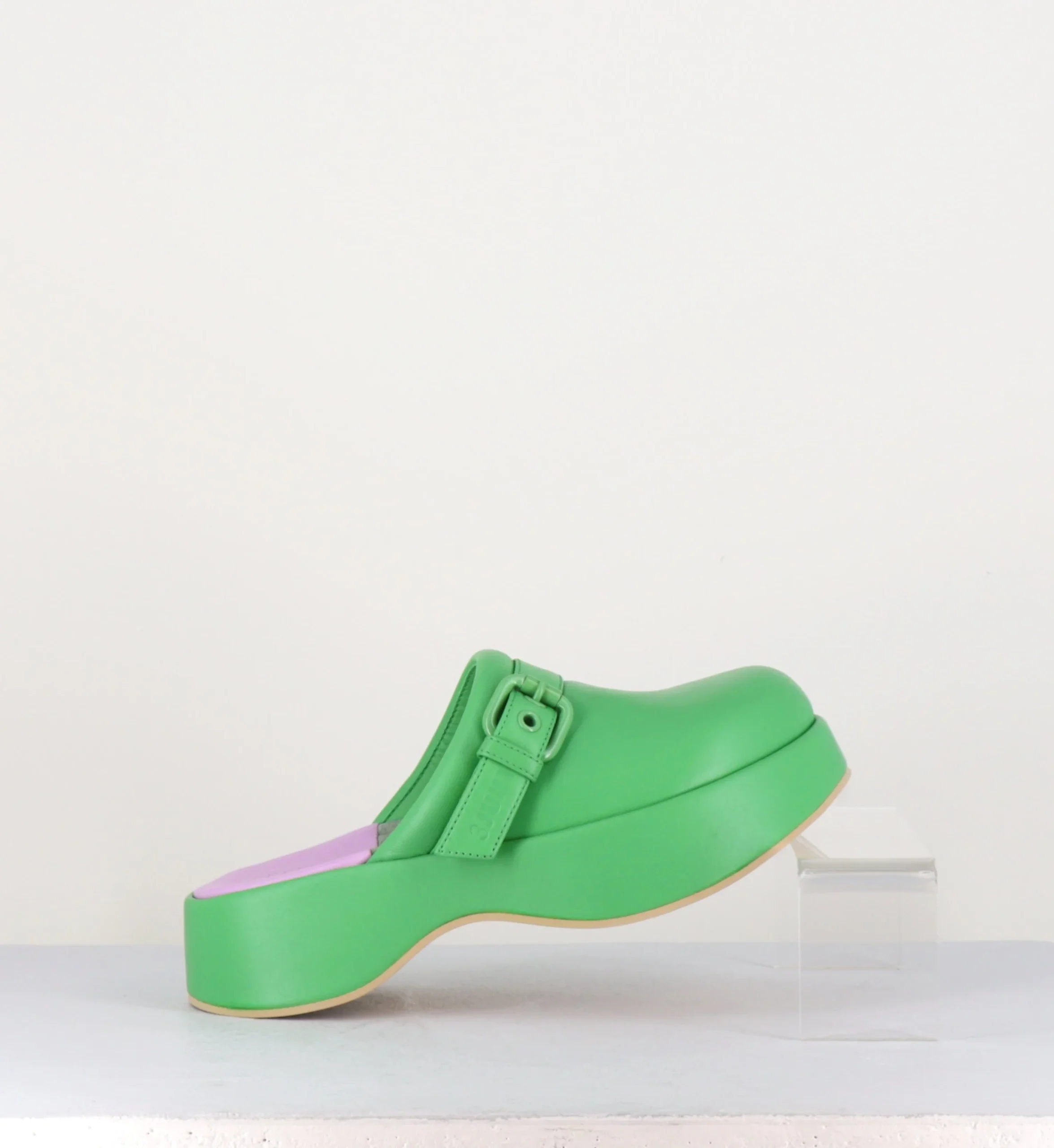 Sabot en cuir vert - LIPARI CHAT GRASS – Image 4