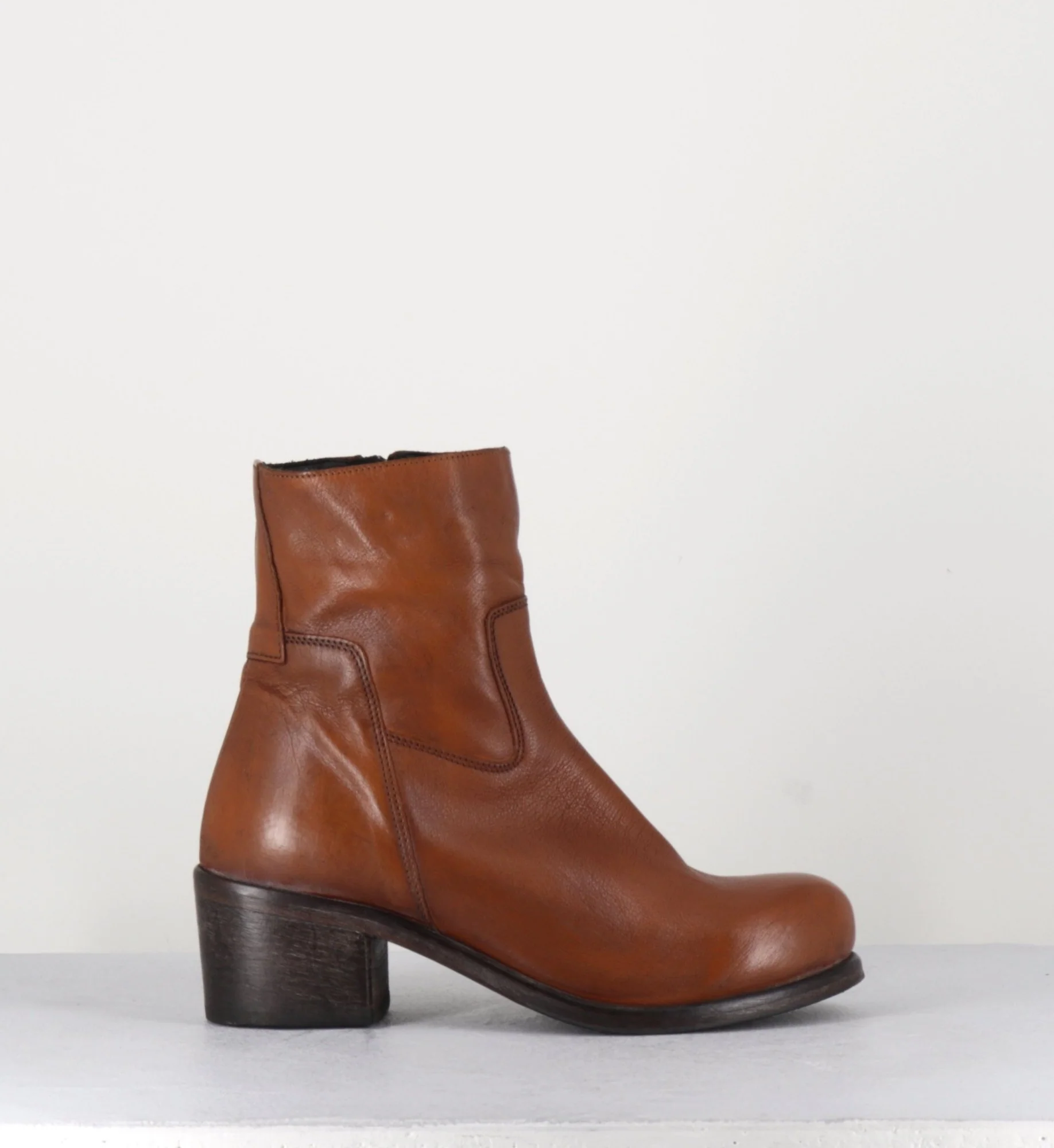 Bottine en cuir camel - 1CW347 COGNAC – Image 2