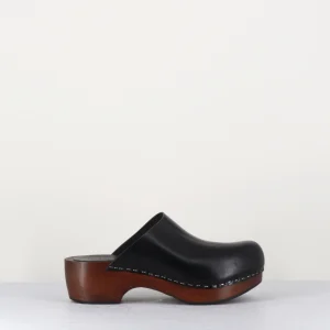 Sabots légers en cuir lisse noir - 5060 NERO