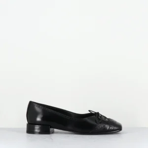Ballerines en cuir noir petit lacet  - FABIENE CORDOBA NERO