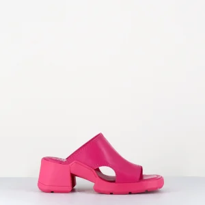Mules 90s cuir rose & surpiqures - TAWNY PINK MULES
