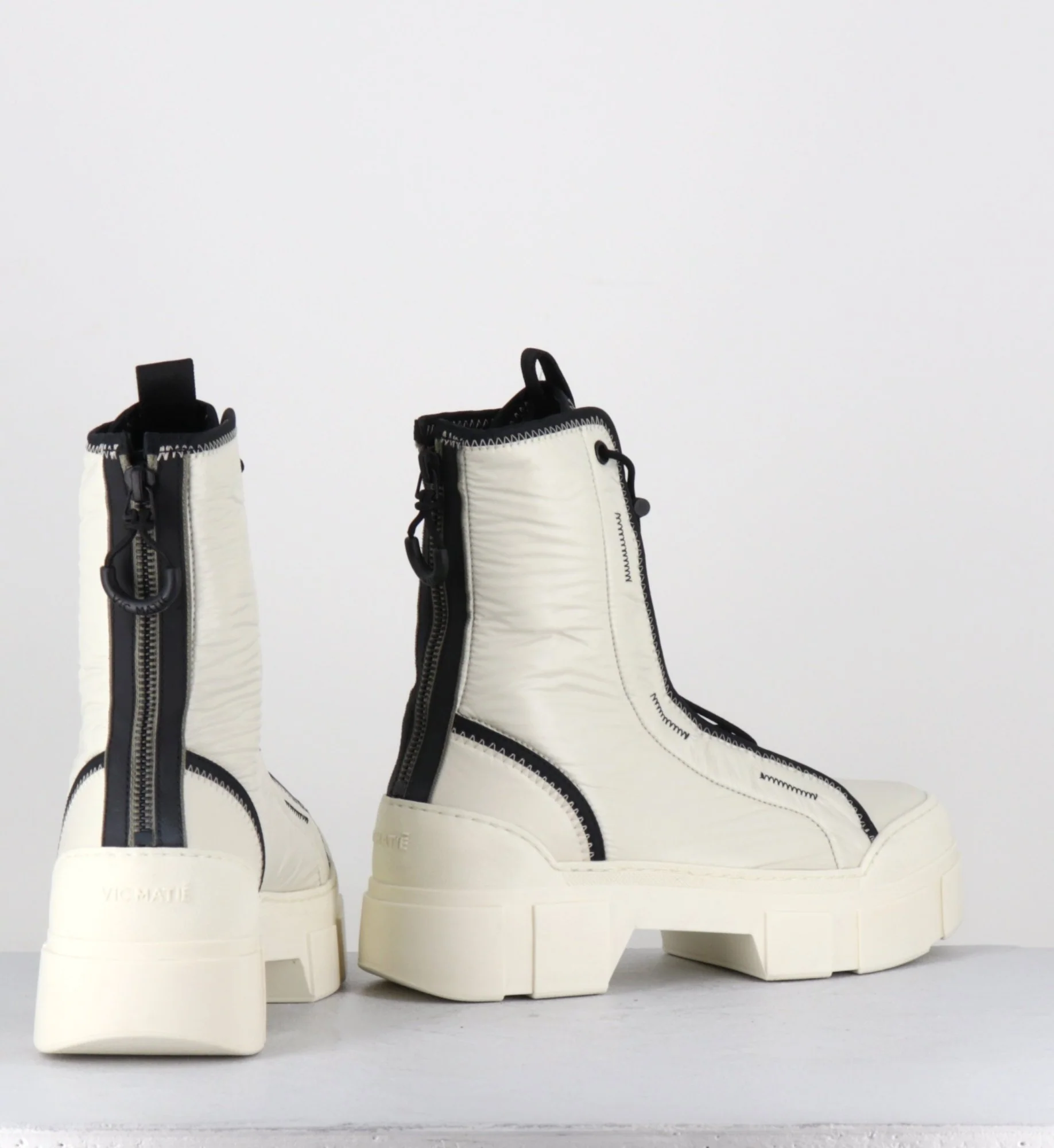 Boots en nylon blanc cassé & élastique réglable - 1D7300D SILK WIRE – Image 9