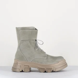 Boots à lacet en daim taupe - 1001 SAND