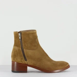 Bottines en daim camel - 3933C
