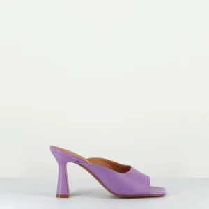 Mules bout carré 90s en cuir violet - 2279 LAVANDA