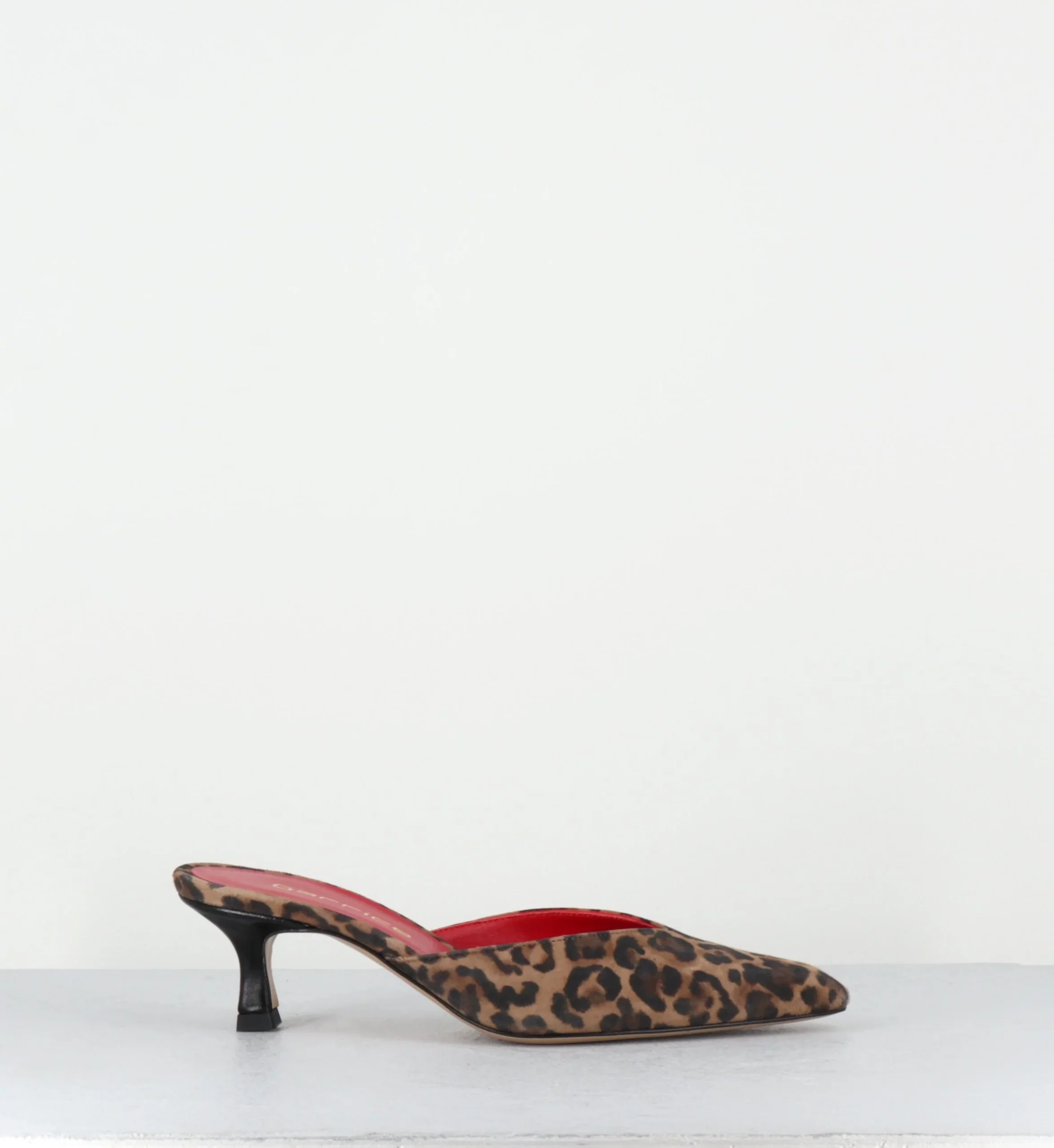 Mules bout pointu petit talon léopard - STONE CAM LEOPARDO