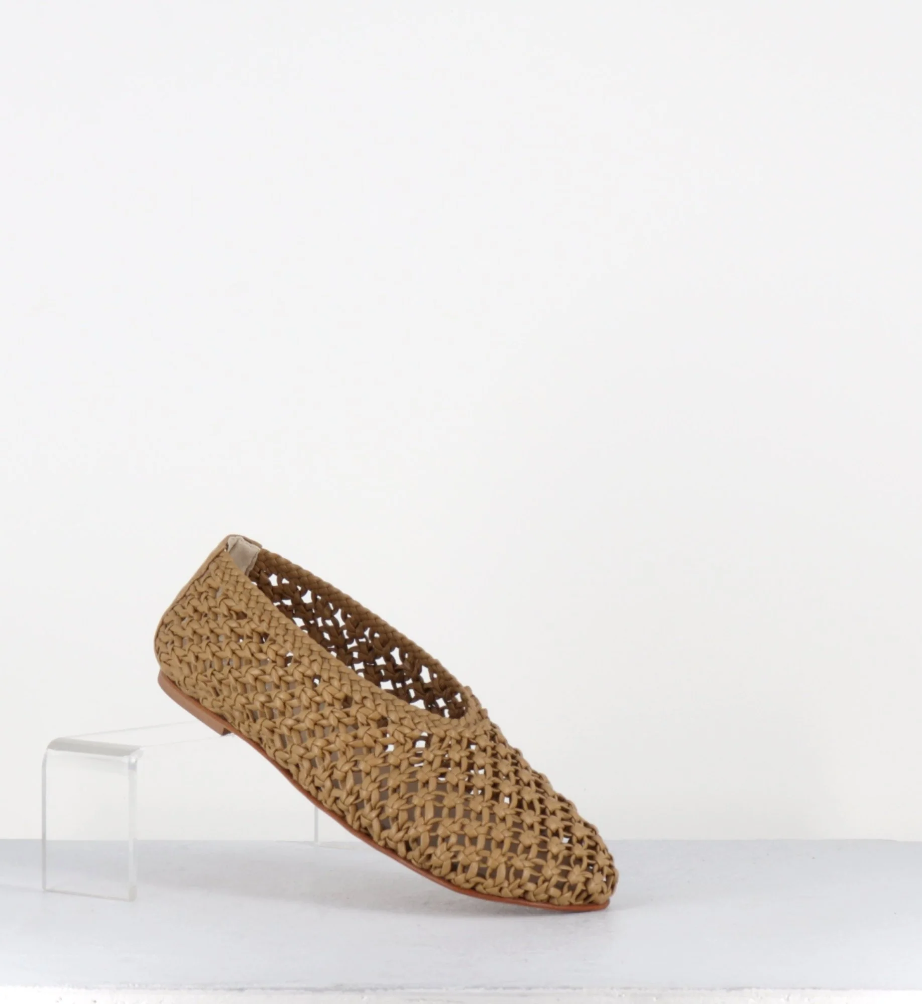 Ballerines en cuir tressé - E4157 ISLAND CAMEL – Image 4