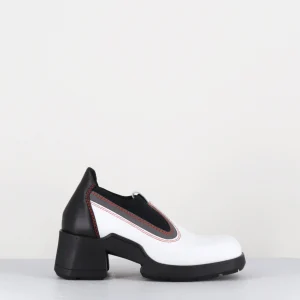90s futuristic shoes cuir blanc & lycra - KUDA WHITE BOOTS