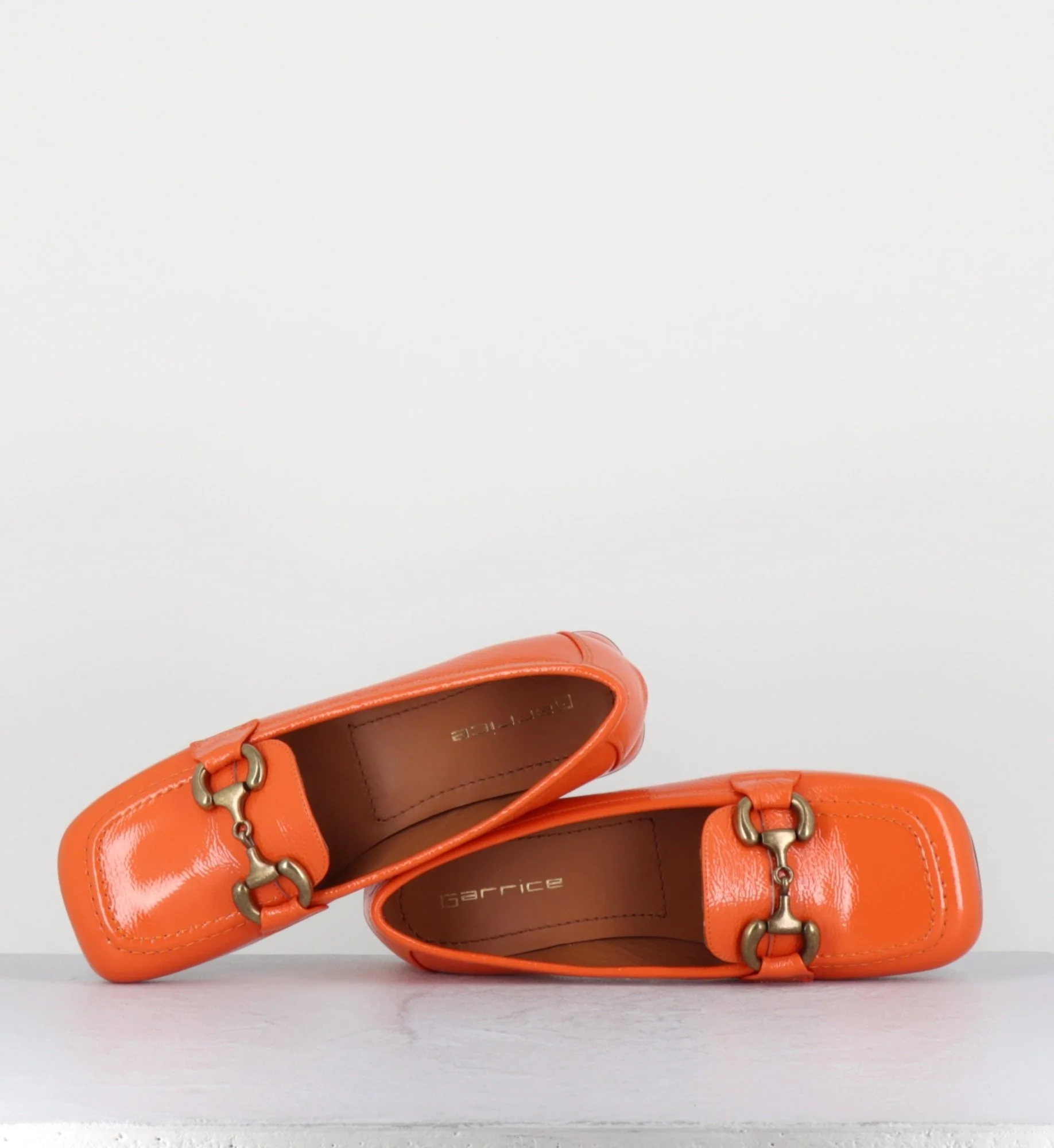 Mocassins 60s en cuir vernis orange - LAKE NAPLAK ARANCIO – Image 9