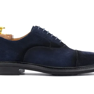 Richelieus en daim Bleu nuit