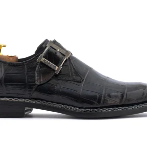 Boucle unique en crocodile peint à la main