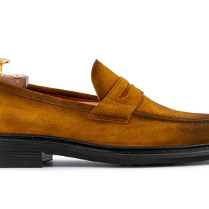 Mocassin en daim teinté à la main