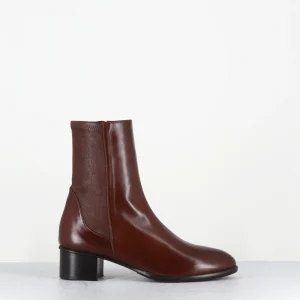 Boots en agneau plongé camel petit talon - GAVEAU SQUIRREL