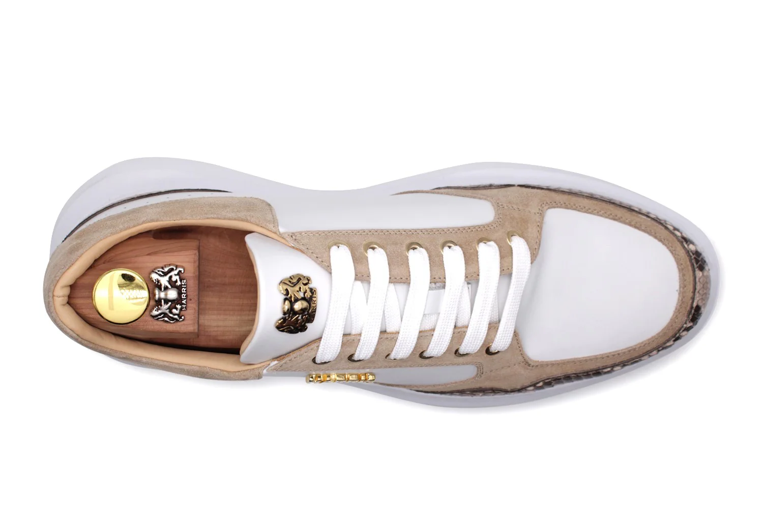 Baskets en cuir python et daim – Image 4