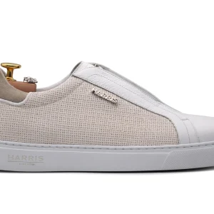Sneakers Slipon in canvas and leather