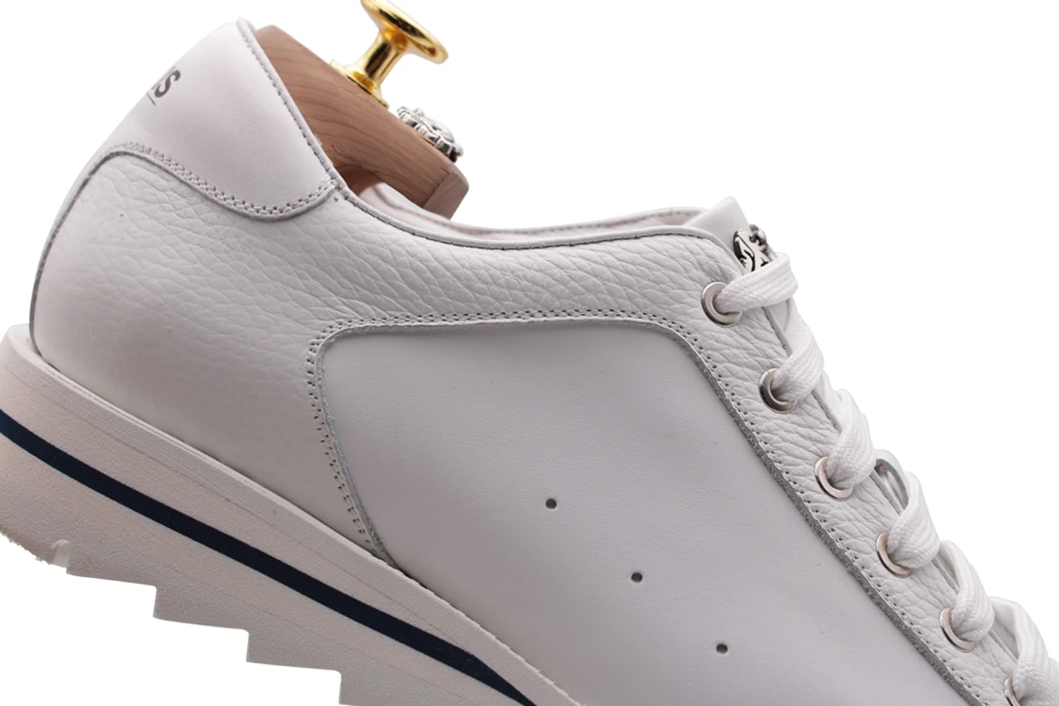 Baskets en cuir à fleurs pleines – Image 2