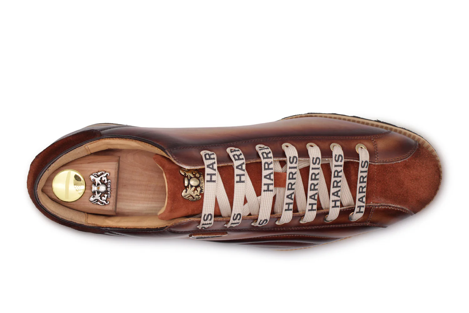 Baskets en cuir peint à la main et suède – Image 4