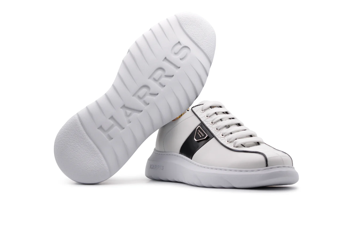 Baskets en cuir effet croco – Image 4