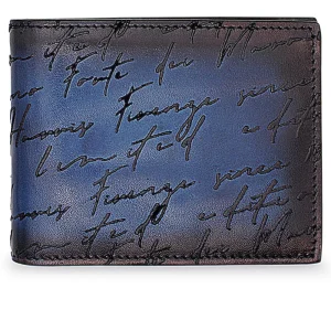 Portefeuille en cuir peint à la main et imprimé écrivain