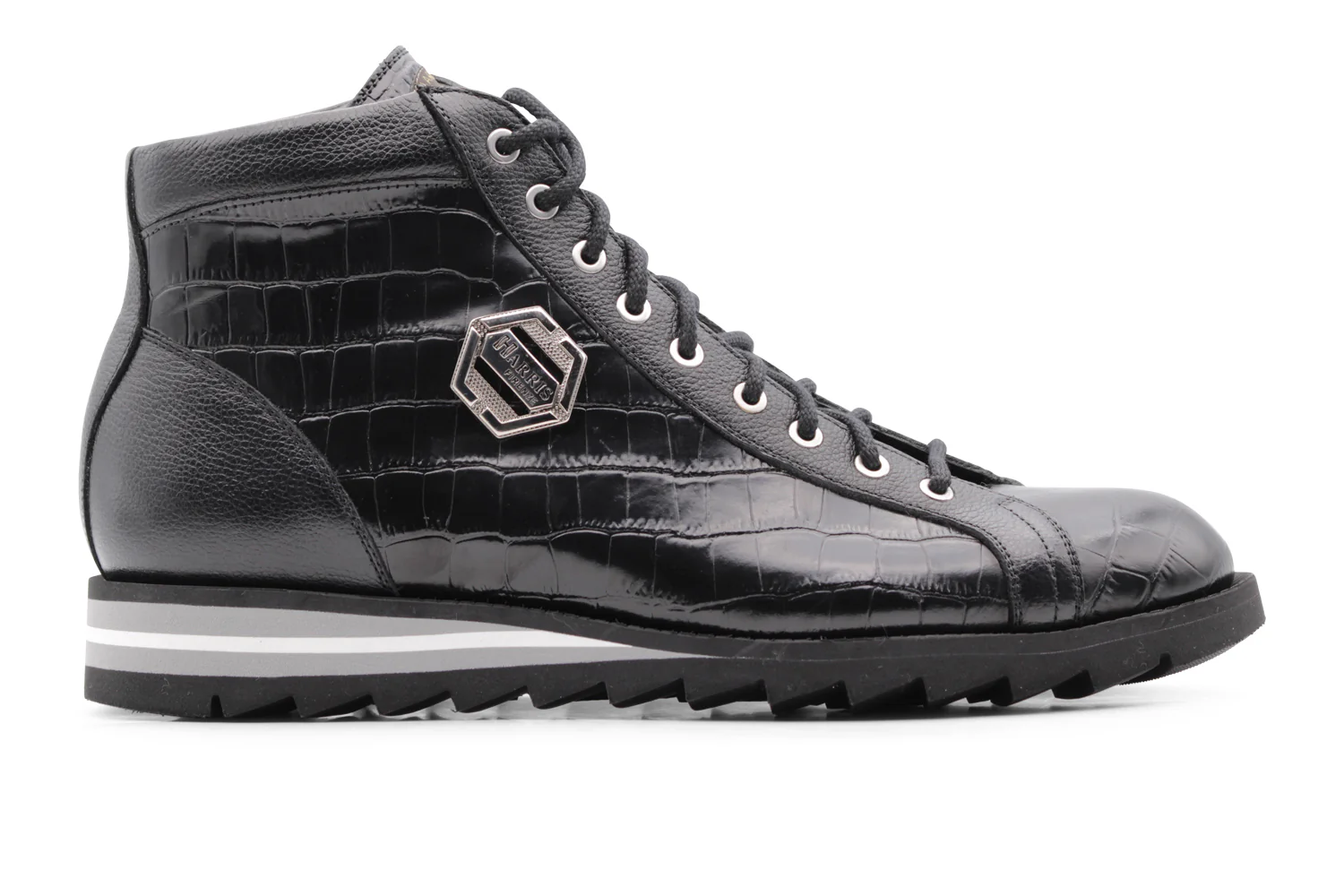 Bottine en cuir effet crocodile – Image 2