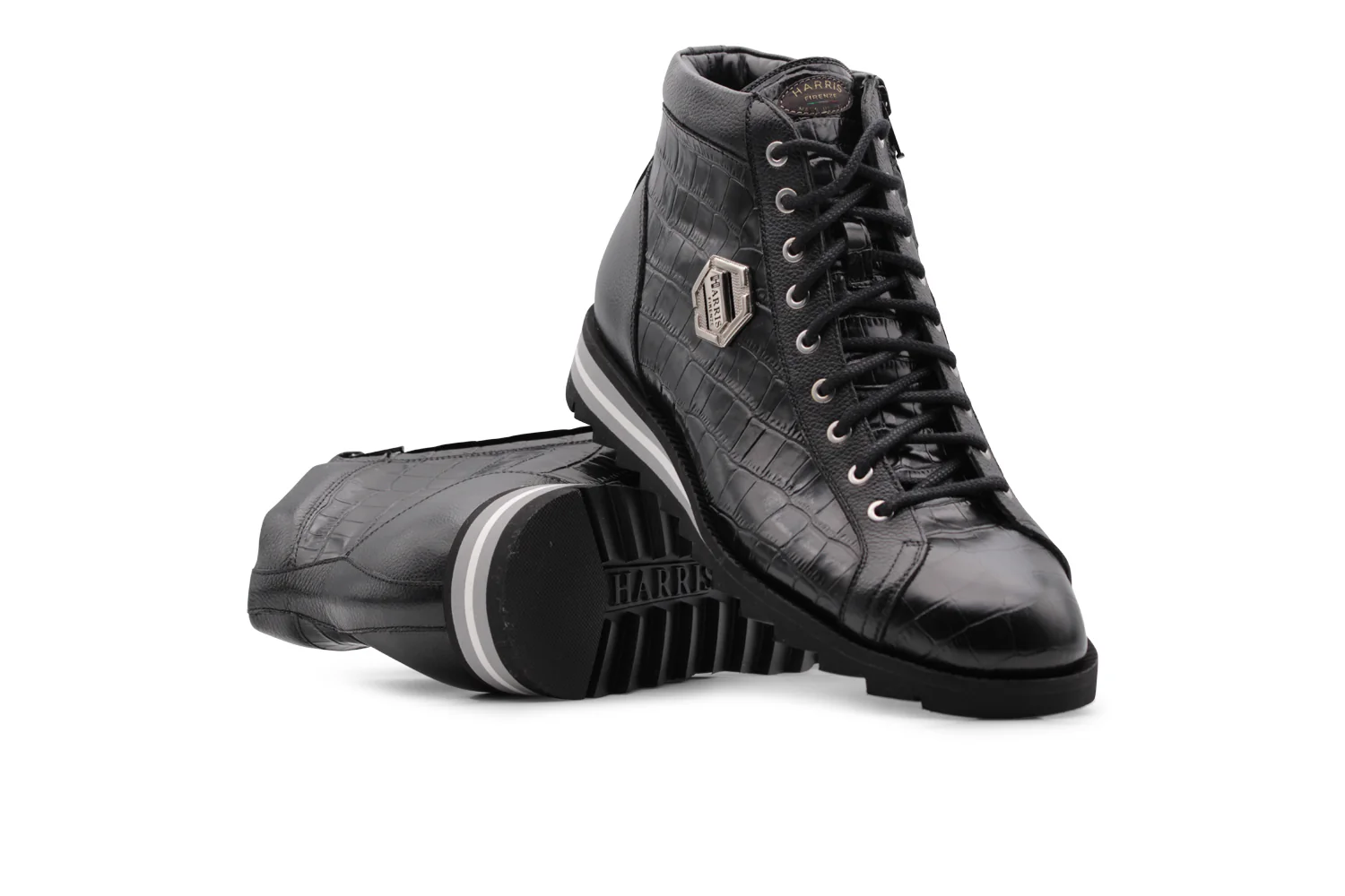 Bottine en cuir effet crocodile – Image 3