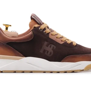 Baskets en cuir et daim