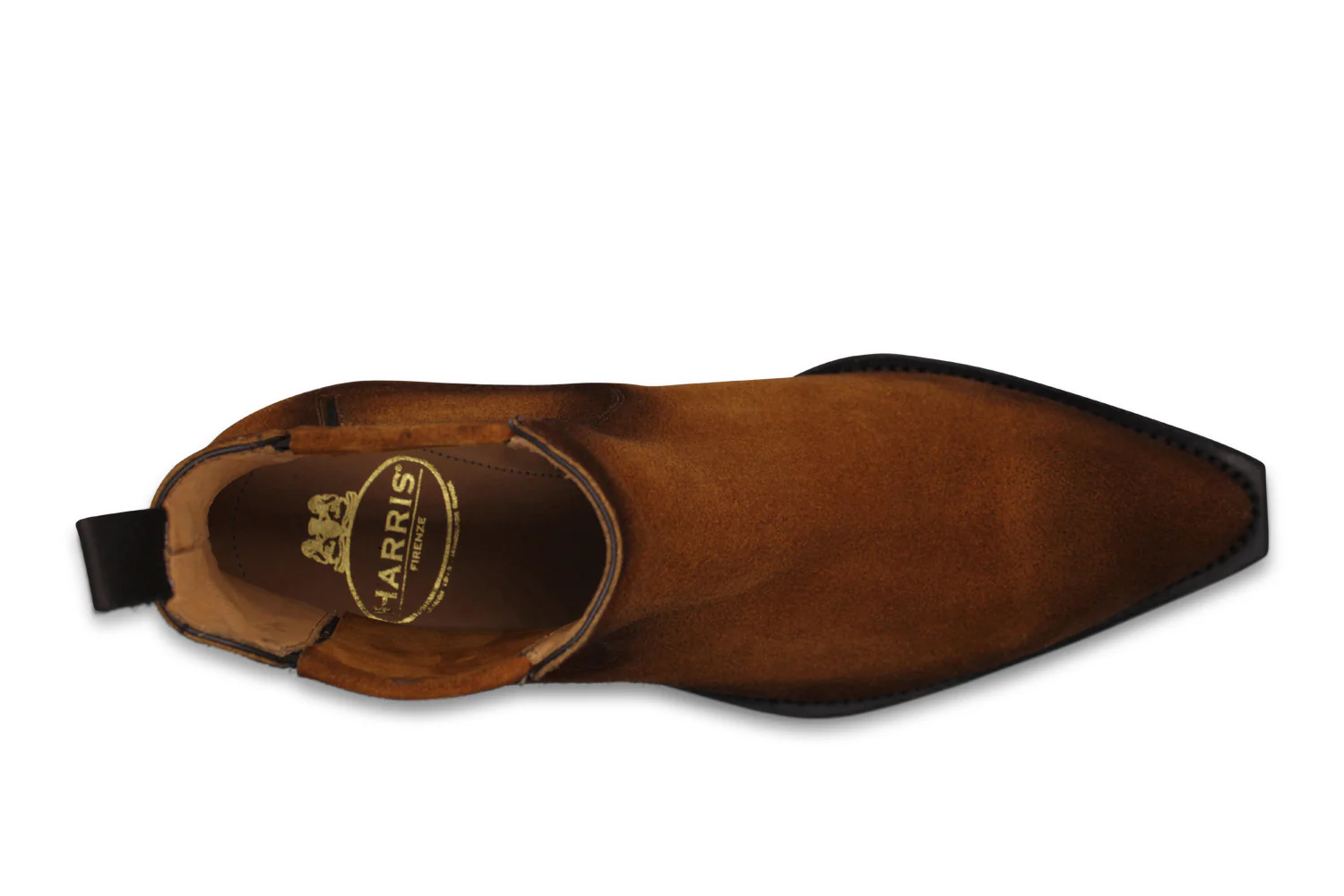 Bottine texane en daim dégradé Cognac – Image 4