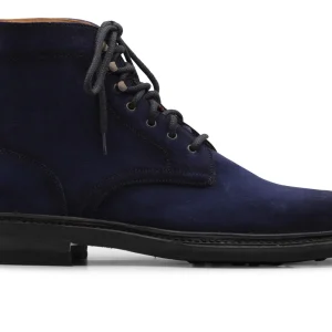 Bottine en daim lisse Bleu