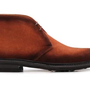 Bottine en daim rouille