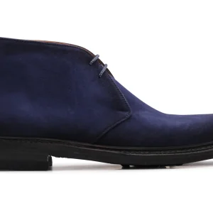 Bottine en daim Bleu