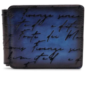 Porte-monnaie en cuir peint à la main et imprimé écrivain