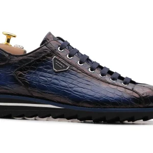 Baskets en cuir de crocodile